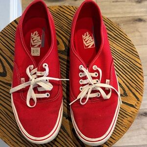 Vans Bold Red Canvas Shoes